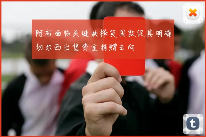 阿布面临关键抉择英国敦促其明确切尔西出售资金捐赠去向